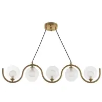 Светильник подвесной BayerLux &laquo;Сигма&raquo;, 5&times;G9, 40 Вт, золото, 100&times;12&times;100 см