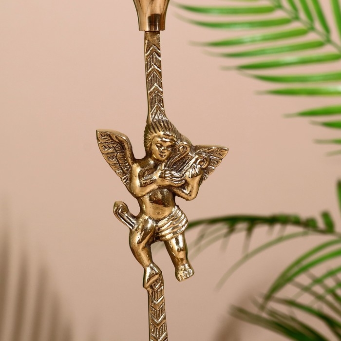 Подсвечник  Подсвечник "Амур" латунь, перламутр 25,5 см