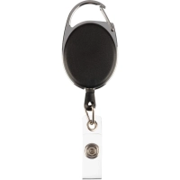 Держатель для бейджа Комус с рулеткой черный (без бейджа) 1шт