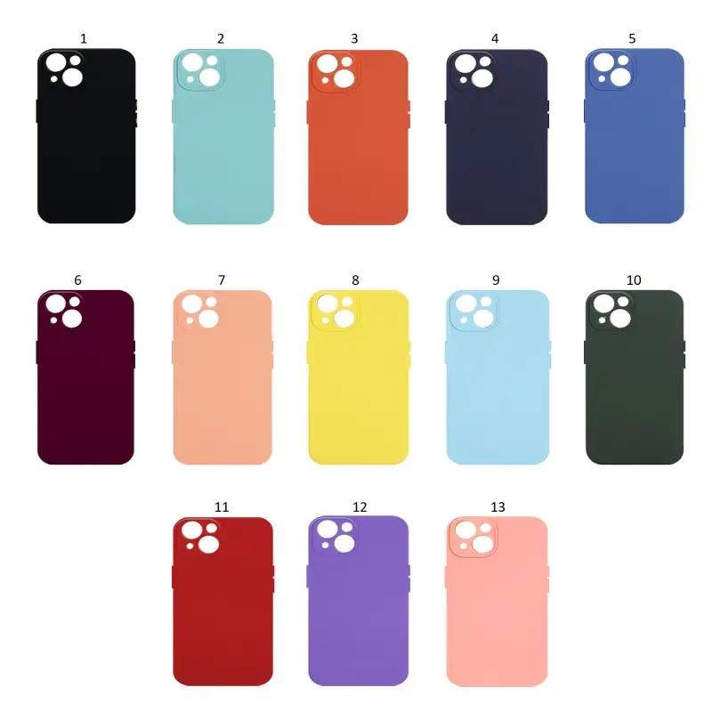 Чехол для iPhone 13 Mini Silicone WS (без лого, в прозрачном пакете)