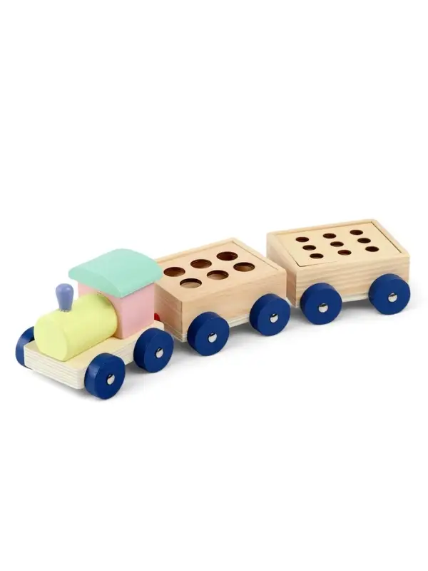 Развивающая игра 3в1 &laquo;Паровозик&raquo;, рыбалка, каталка, сортер, 35&times;11&times;10 см