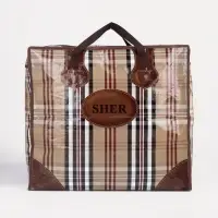 Сумка хозяйственная SHER на молнии, 73 л, 53&times;29&times;48 см, бежевая