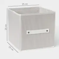 Короб стеллажный для хранения LaDо́m, 25&times;25&times;25 см, цвет серый