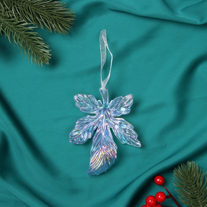 Украшение ёлочное Украшение ёлочное "Волшебный листок " 11,5х8 см, фиолетовый перелив