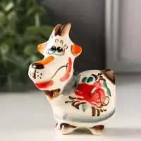 Фигурка фарфор &laquo;Маруся козочка&raquo;, 8.5 см, гжель цветная, МИКС