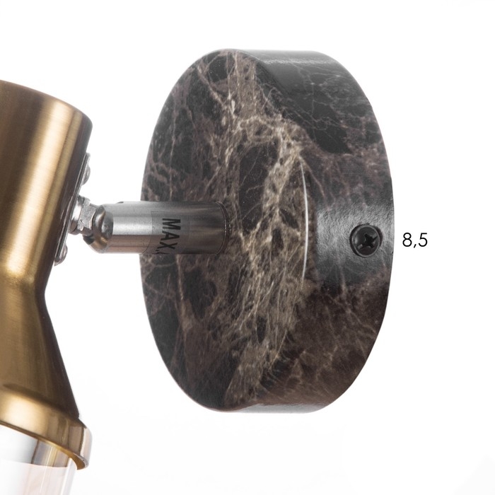 Спот Спот "Никс" 1x40Вт E14 Бронза, черный мрамор 10х17х16см