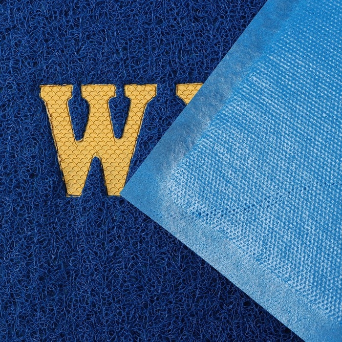 Коврик придверный Доляна Welcome, с окантовкой 38&times;58 см, цвет синий