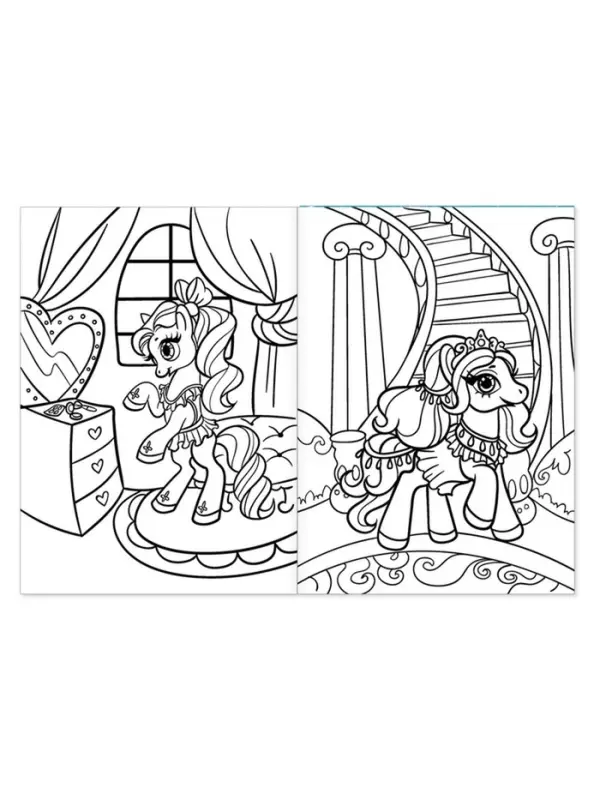 Раскраска для девочек &laquo;Сказочные пони&raquo;, А4