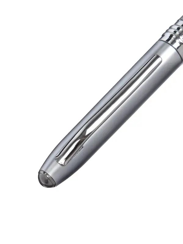 Ручка под логотип Calligrata, шариковая, поворотная, синий стержень, узел 0.7 мм, корпус серебристый металлик