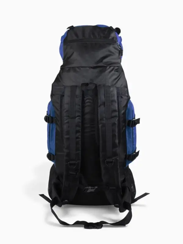 Рюкзак туристический, 90 литров, 6 наружных карманов, шнуровка, синий