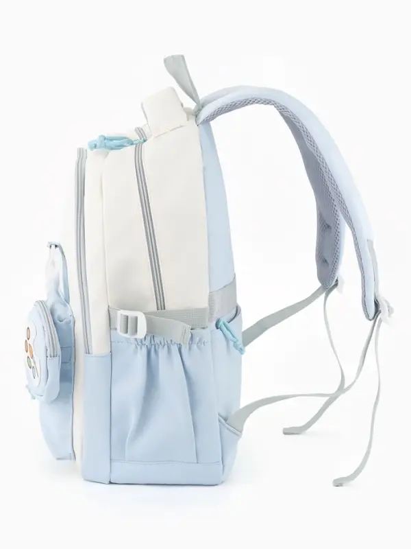 Рюкзак школьный, с кошельком, 4 кармана, 33&times;14&times;43 см, голубой