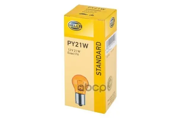 Лампа желтая Standard PY21W 12V HELLA арт. 8GA 006 841-121