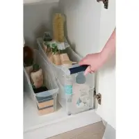 Контейнер для хранения на колёсиках, 10 л, 46.2&times;16.2&times;27.2 см, с ручкой, пластик, прозрачный