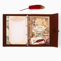 Родословная книга &laquo;Наш род&raquo;, с пером, 56 листов, бордо, 35&times;25 см