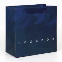 Пакет подарочный ламинированный квадратный, упаковка, &laquo;Настоящему мужчине&raquo;, 22&times;22&times;11 см