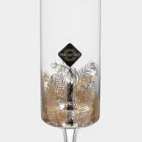 Бокал для шампанского Magistro &laquo;Золотой лист&raquo;, 170 мл, d=4.5 см, стекло, прозрачный