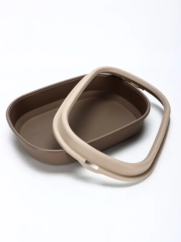 Лоток для кошек &laquo;Фур-Мур&raquo;, 48&times;35.5 см, с бортом и совком, покрытие софт-тач, цвет капучино