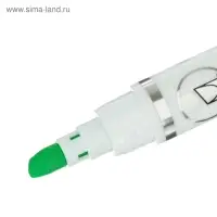 Маркер-текстовыделитель, скошенный наконечник, узел 4 мм, зелёный