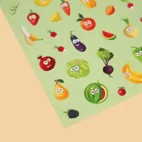 Наклейки детские бумажные &laquo;Живые витаминки&raquo;, 11 х 16 см