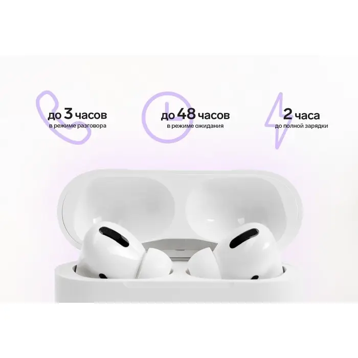 Наушники беспроводные Windigo Pro, TWS, вакуумные, Bluetooth 5.0, 40/500 мАч, белые глянцевые