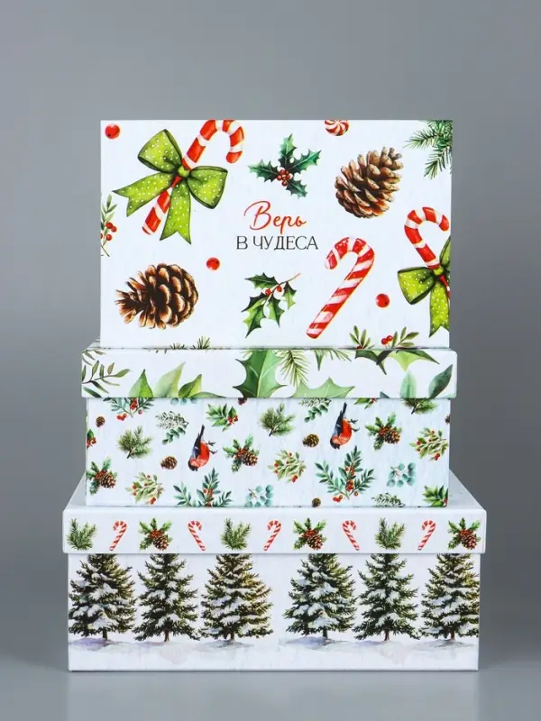 Набор подарочных новогодних коробок 10 в 1 «Новогодние мечты», 30×19×11.5 - 12×6.5×4 см Набор подарочных новогодних коробок 10 в 1 «Новогодние мечты», 30×19×11.5 - 12×6.5×4 см