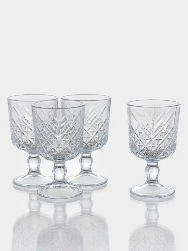 Бокалы для вина Paşabah&ccedil;e Timeless, 320 мл, набор 4 шт., стекло, прозрачные