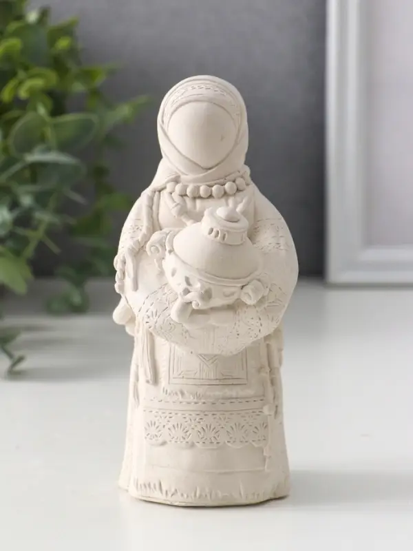 Фигурка - оберег &laquo;Берегиня Дуняша&raquo;, гипс, 13&times;6&times;6 см, натуральный