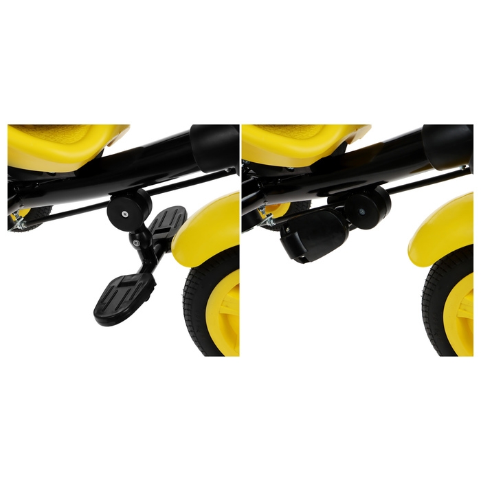 Велосипед трёхколёсный Vivat 1, принт абстракция чёрный/жёлтый Велосипед трёхколёсный Vivat 1, принт абстракция чёрный/жёлтый