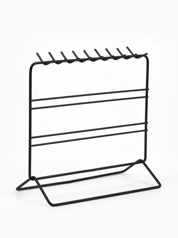 Подставка для украшений QF, 3 ряда, 20.5&times;10&times;19.5 см, чёрная