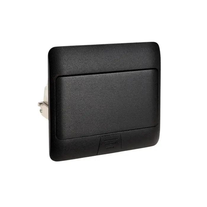 Розетка выдвижная, 16 А, двухместная, чёрная