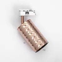 Светильник трековый BayerLux Simple &laquo;Астер&raquo; GU10, 220 В, 7.5&times;7.5&times;20 см, розовое золото