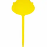 Таблички садовые для маркировки, фигурные, 15 см, набор 20 шт., пластик, жёлтые, Greengo