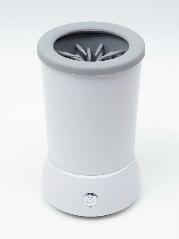 Лапомойка для собак и кошек FW-01, автоматическая, от батареек, белая