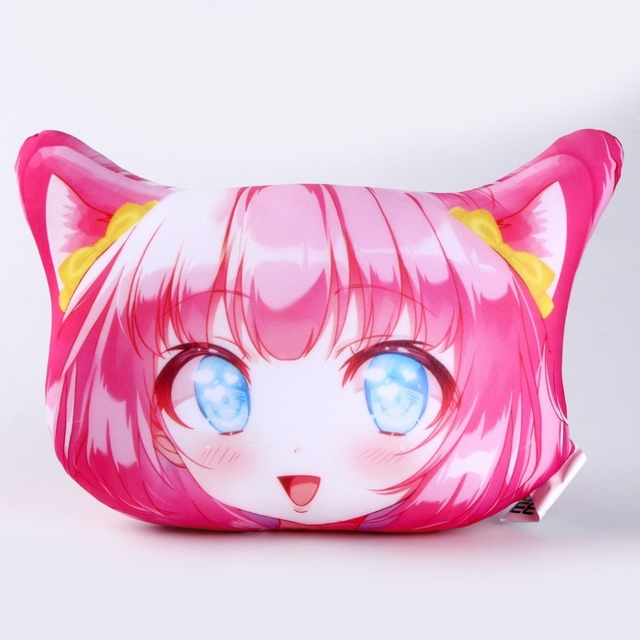 Подушка декоративная антистресс «Аниме», розовая Подушка декоративная антистресс «Аниме», розовая