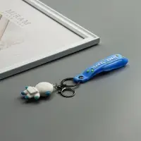 Брелок для ключей на кольце &laquo;Космонавт в бело-голубом скафандре&raquo;, с браслетом и карабином, 4.5&times;2.4&times;3.2 см МИКС