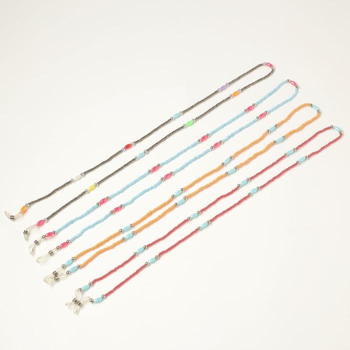 Цепочка для очков, шнурок на шею 75 см, белый с синим Цепочка для очков, шнурок на шею 75 см, белый с синим