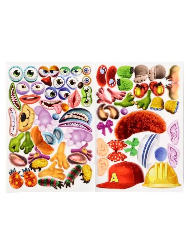 Книга с наклейками, сделай своего чудика &laquo;Ку-Ку-Ша&raquo;