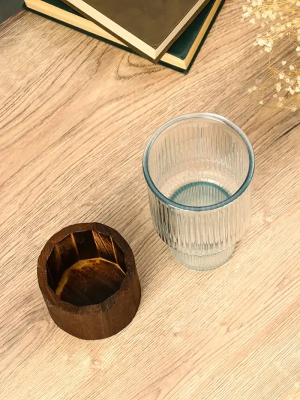 Ваза стекло настольная  Ваза стекло настольная "Лесли" линии, 20х10 см, прозрачный