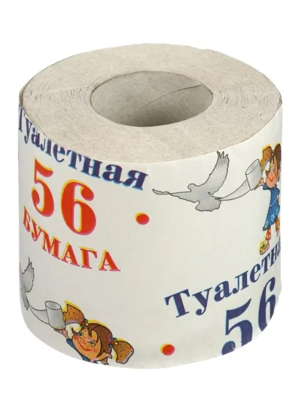 Туалетная бумага &laquo;Нежная 56&raquo;, 1 слой