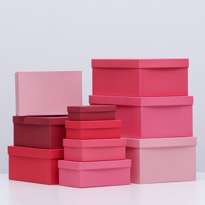 Набор коробок 10 в 1 Набор коробок 10 в 1 "Пантон 200", 30,5 х 20 х 13 - 12 х 6,5 х 4 см