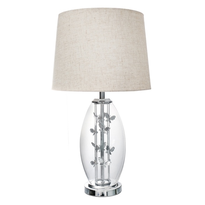 Настольная лампа с абажуром RISALUX «Морган», Е27, 40 Вт, хром, 35×35×62.5 см Настольная лампа с абажуром RISALUX «Морган», Е27, 40 Вт, хром, 35×35×62.5 см