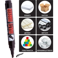 Маркер перманентный Crown Multi Marker&nbsp;5 мм скошенный черный