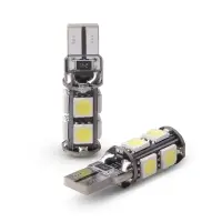 C011 T10 /белый/ (W2.1x9.5d) CANBUS 9SMD 5050, коробка 2 шт.