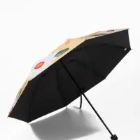 Зонт механический &laquo;Цветочный букет&raquo;, эпонж, 4 сложения, 8 спиц, R=49/55 см, d=98 см, МИКС