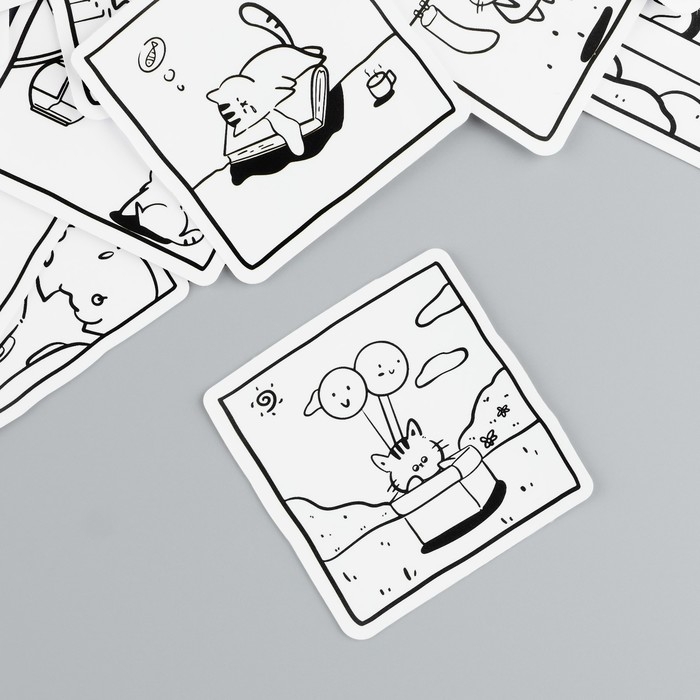 Наклейки пластик Наклейки пластик "Чудо-животные" набор 60 шт 10х12 см