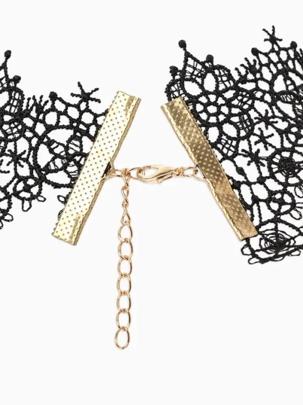 Чокер &laquo;Александрия&raquo;, ажурное переплетение, чёрно-белый в золоте, 30 см