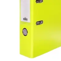 Папка&ndash;регистратор А4, корешок 70 мм, ErichKrause Neon, с арочным механизмом, неоновая, жёлтая, до 450 листов