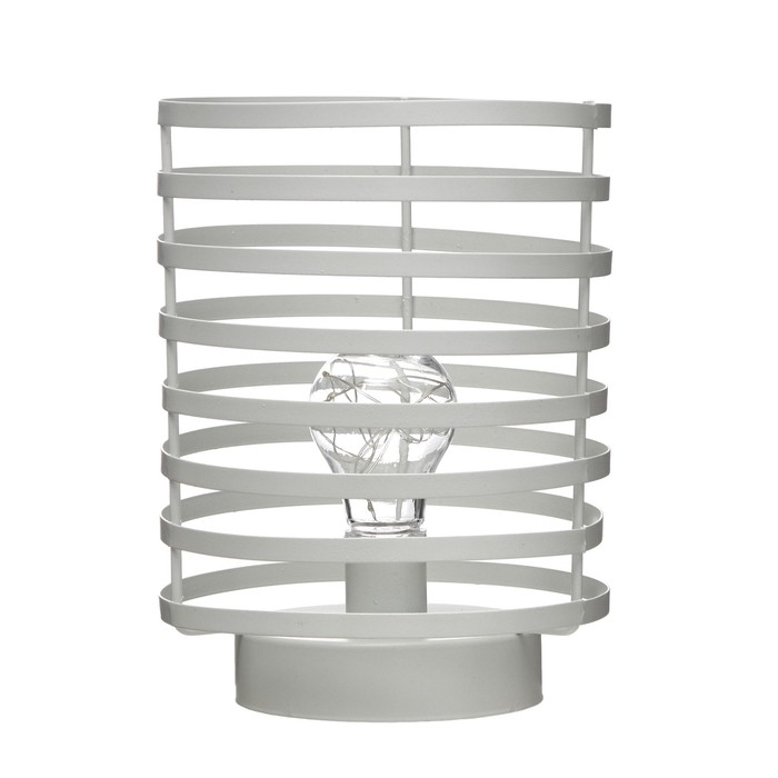 Ночник лофт 16453/1WT LED от батареек 3хАА белый 15,5х15,5х20 см RISALUX