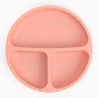 Тарелка детская секционная с ложкой и вилкой, 3 секции, розовый, Mum&Baby