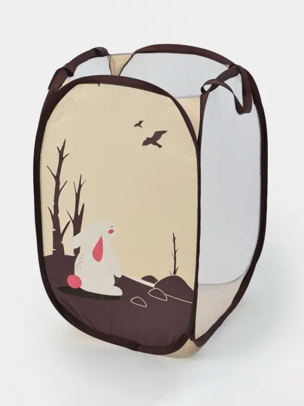 Корзина для игрушек Доляна &laquo;Зайка&raquo;, складная, 32&times;32&times;52 см, коричневая